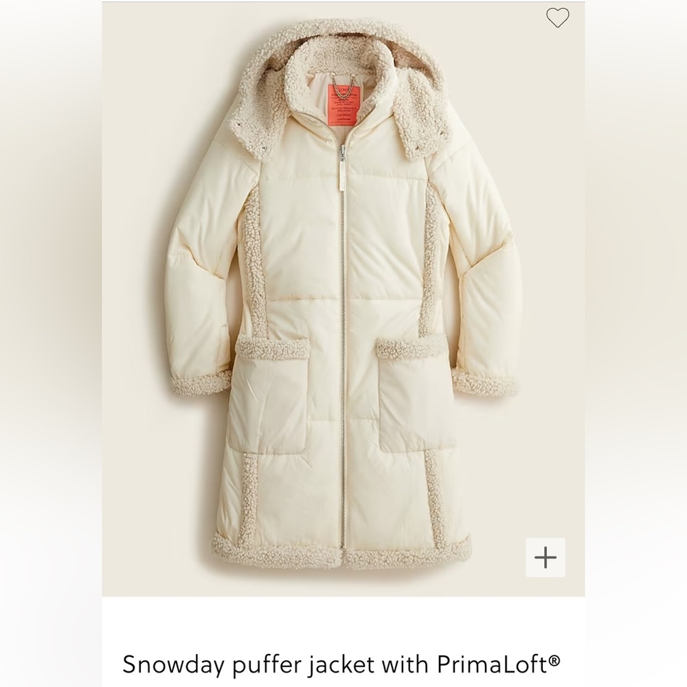 NWT JCrew Snowday puffer jacket with primaloft